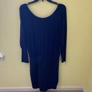 Tommy Hilfiger Elegant Navy Long Sleeve Dress